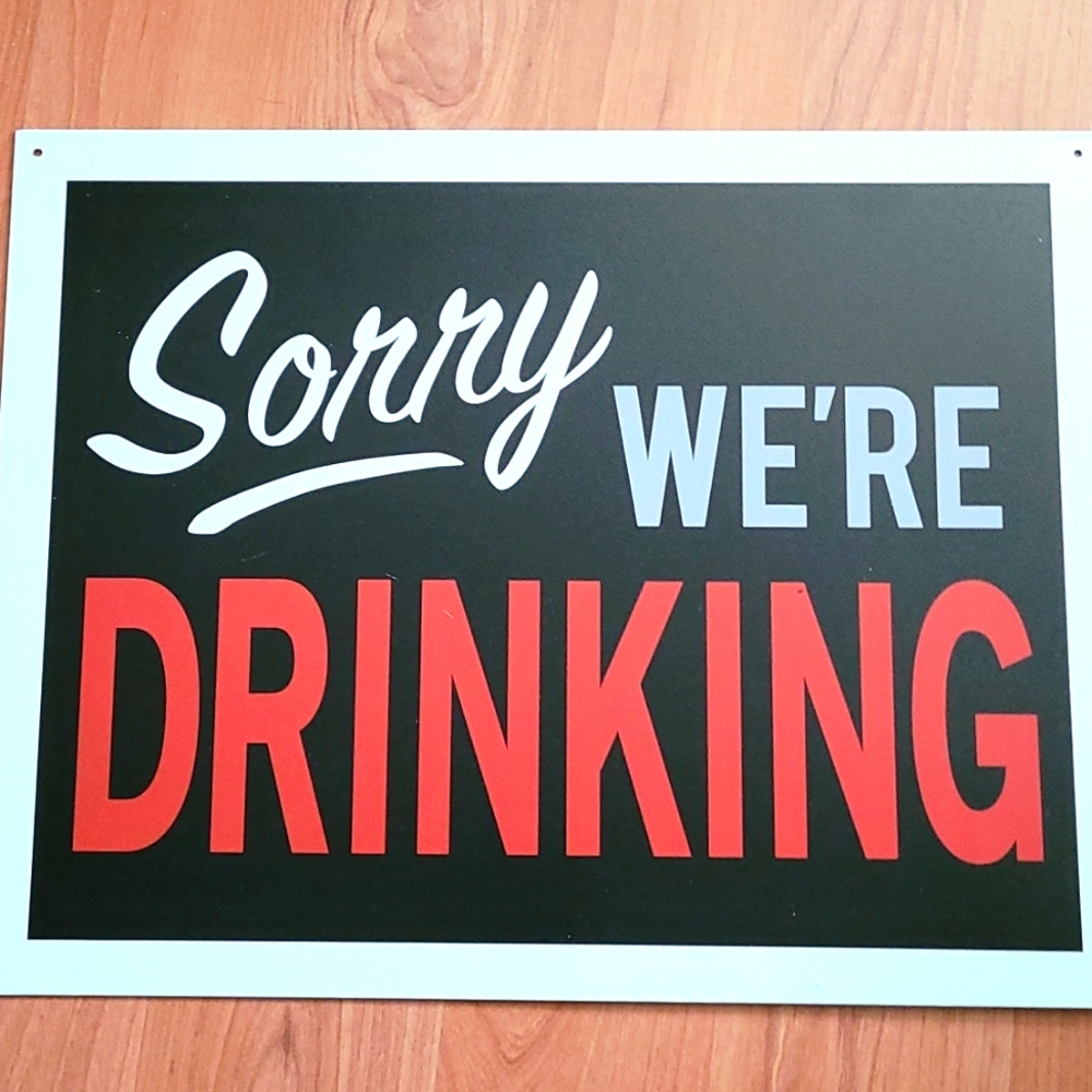 Funny metal sign